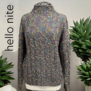 REVOLVE- HELLO NITE Women’s Mock Neck Cable Knit Pullover Sweater in the size L